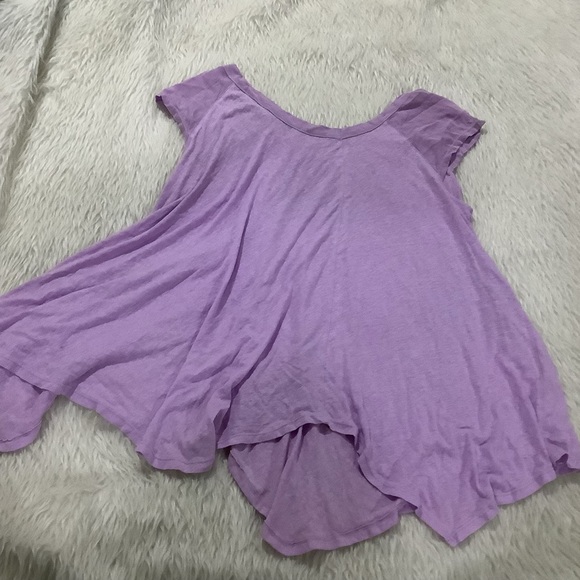 Free people women’s oversized summer breezy purple flowing top size small - Picture 8 of 9